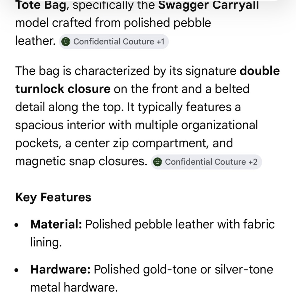 Coach swagger turnlock Tan Pebbled Leather carryall with Gold Hardware - Picture 15 of 16